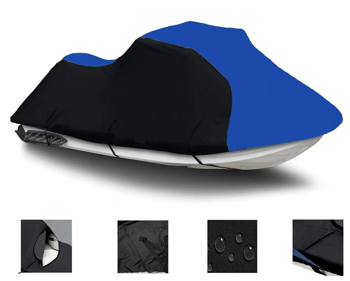 Compatible Seater for Bombardier Ski 580 LINE COVER 1-2 HEAVY-DUTY, / TOP THE Cover 1992 Doo BLUE XP OF Jet PWC Sea BLACK Sea-Doo