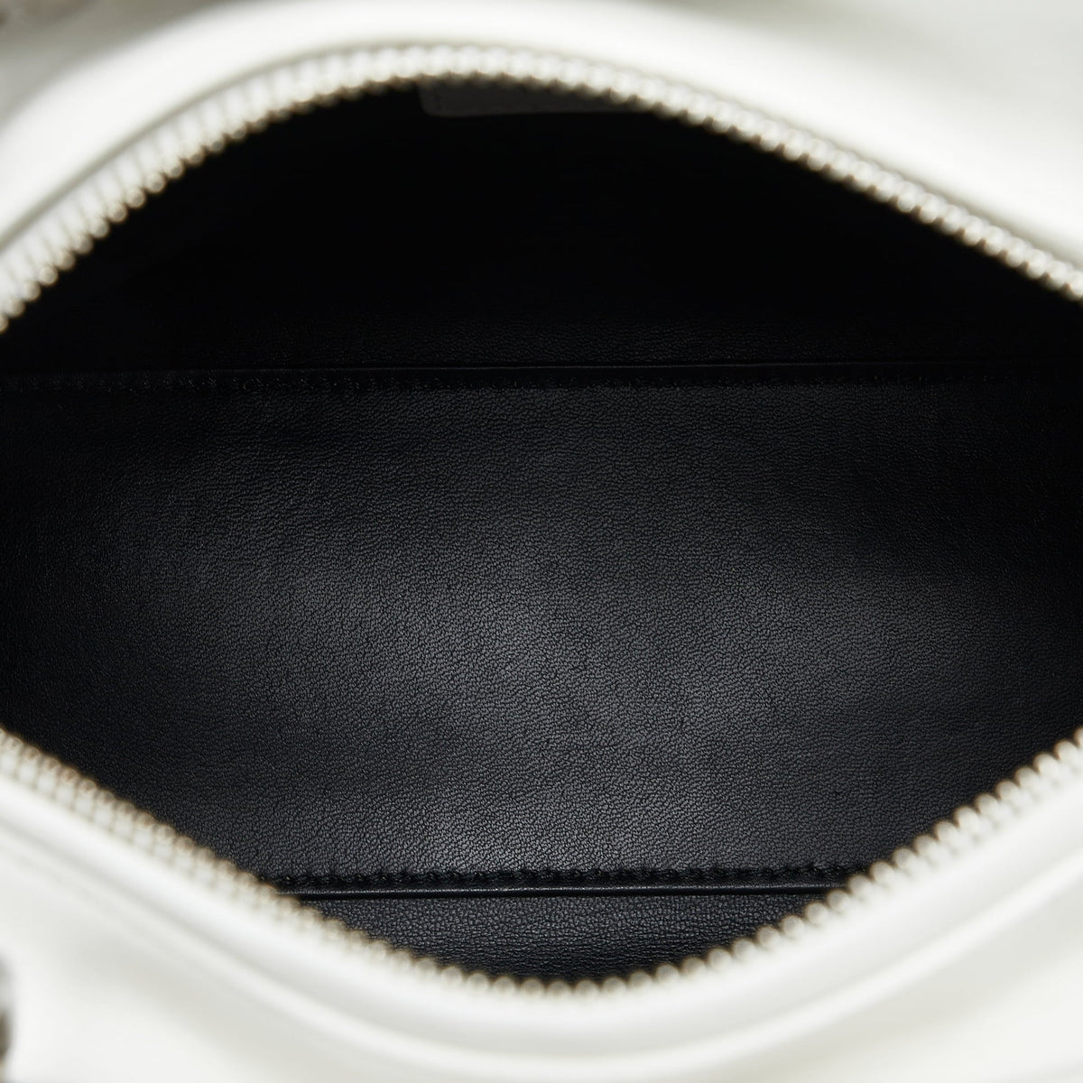 Lambskin Authenticated (Good) Satchel Lady Paradise White Unisex Leather Pre-Owned Medium Dior