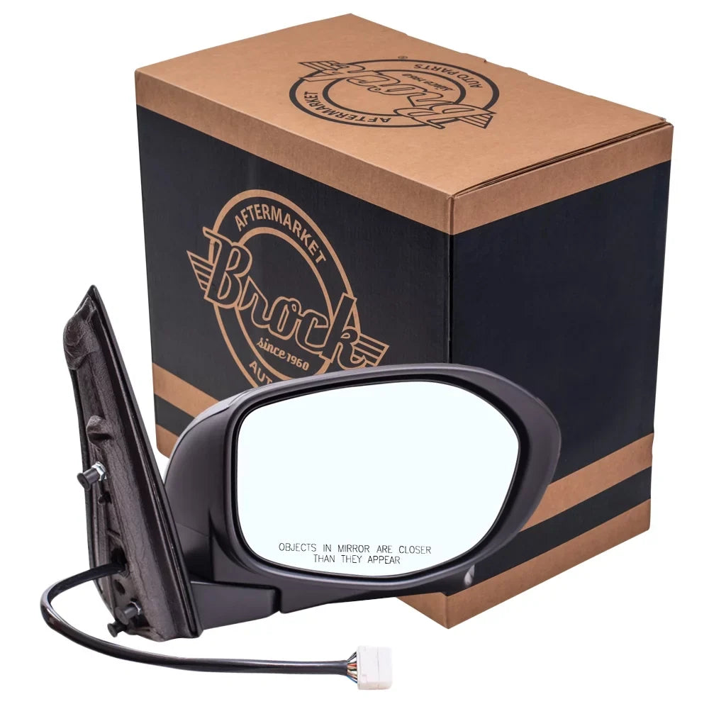 Right Replacement Match Paint To Passenger Signal-Memory Brock Compatible With Black With Heat-Camera Aftermarket Without Honda 2014-2017 Odyssey Mirror EX/EX-L Power