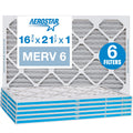 Furnace Pack Pleated Air Filter, 1/2 6 MERV Filter, x 3/8 x Aerostar 1 21 Air AC 6 16