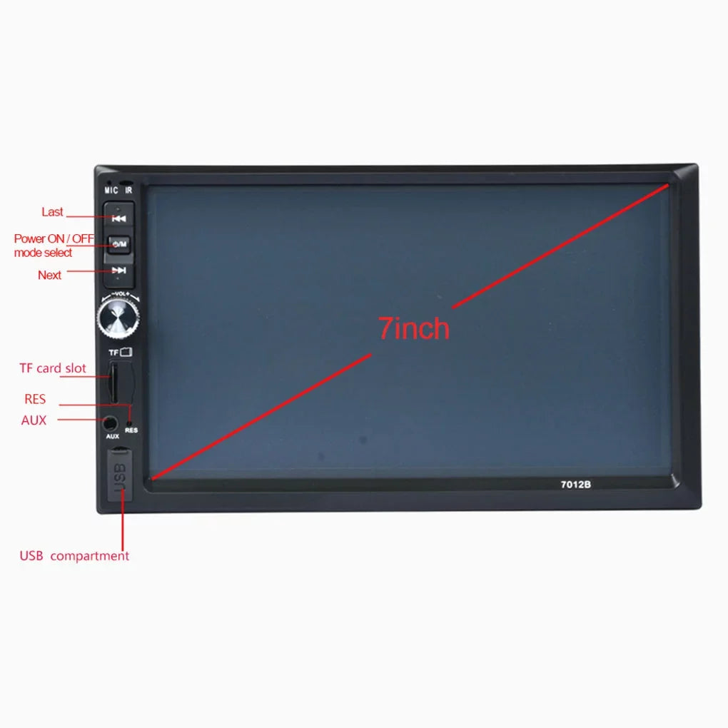 Touch and Reverse Support HD And ios Screen Android Bluetooth Mirror Camera System) Double 7" Link(Both with Car Stereo Radio Din