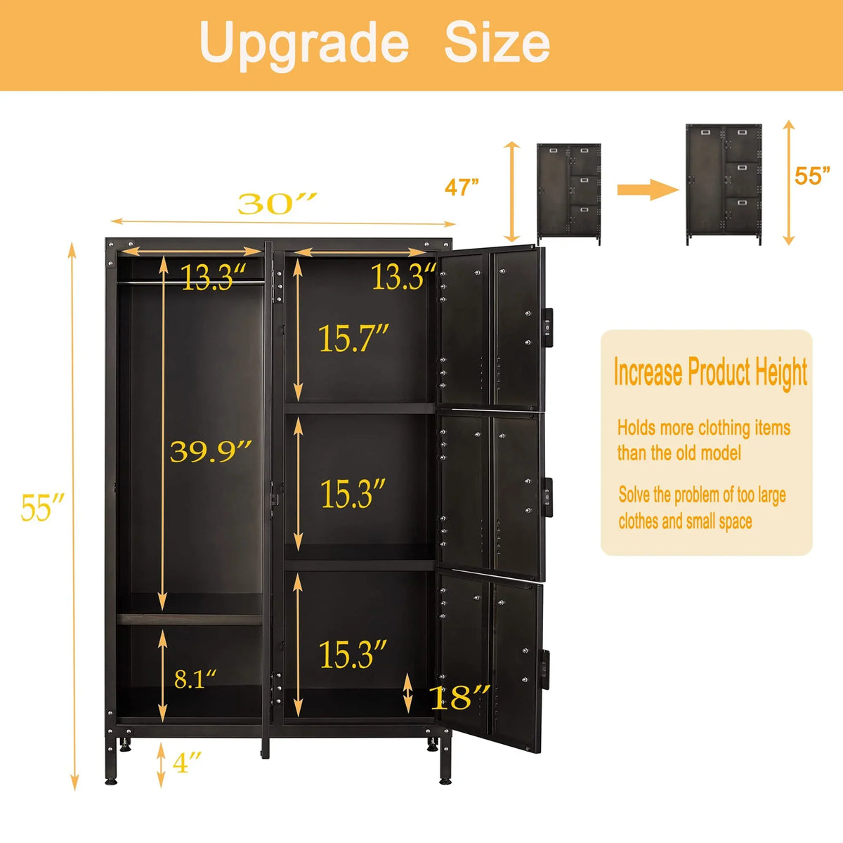 4 Employees,71" Staff,Home Steel Cabinet Lockers Storage STANI Sundries,Gym,School Office Door for Metal Lockable with for