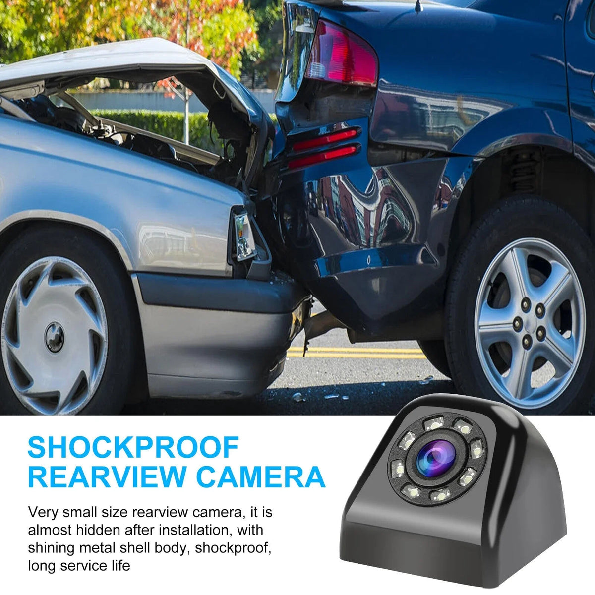 Backup Vision View Reverse 170° Waterproof Parking Night 8LED Rear Car Camera HD