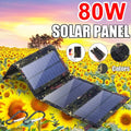 Camping New Hiking JahyElec Panel Power 80W Folding Phone Outdoor Charger Bank USB Solar