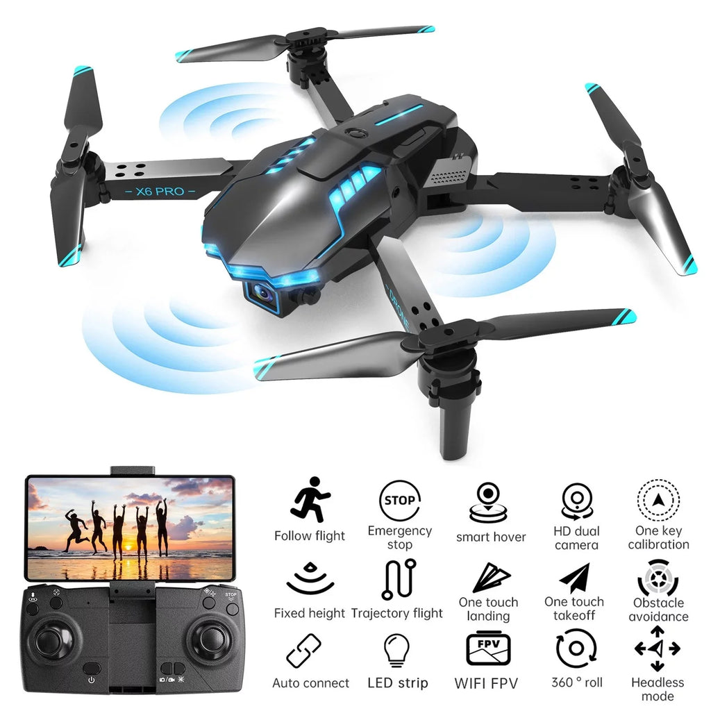 Track Mode Mini Kids Quadcopter Obstacle WiFi For One FPV Off Avoidance Airplane With RC Dual Headless Button Adults And Foldable RC HD StartSmart Camera 4K