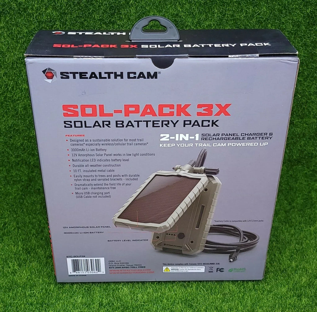 Power Panel Stealth STC-SOLP3X Cam Solar mAh 3,000