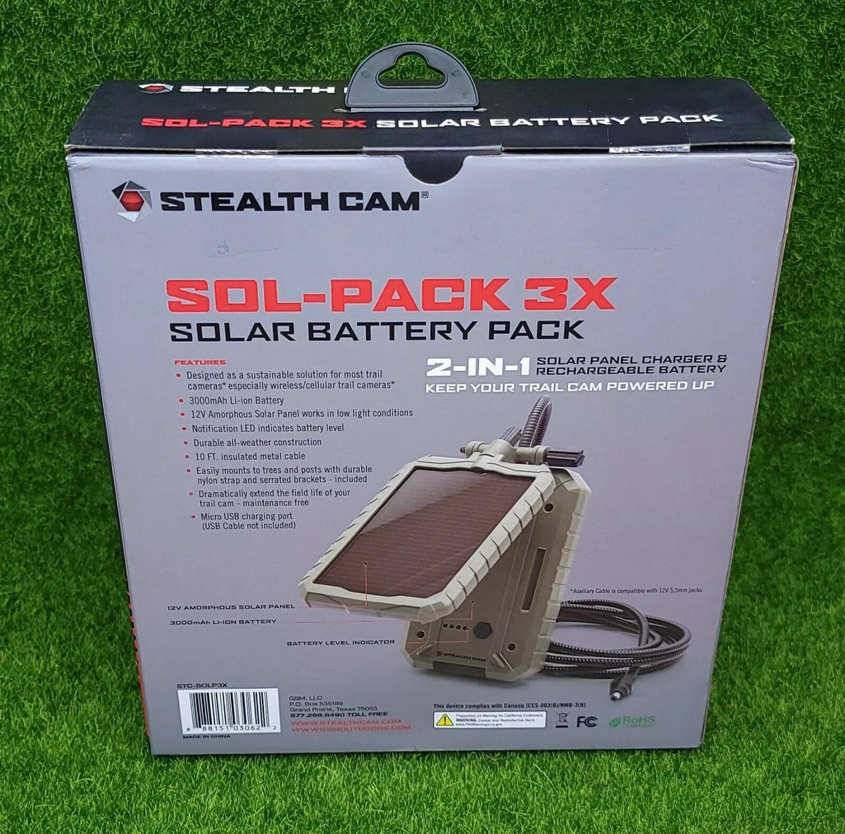 Power Panel Stealth STC-SOLP3X Cam Solar mAh 3,000