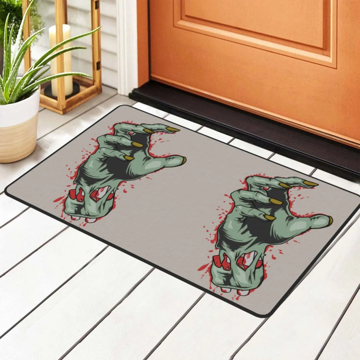 Area Floor Kitchen Room Rugs Horror Mat Entrance, Doormat Indoor,72"x48" Non-slip Zombie for Rug Living Hand Facecloth Sink Outdoor Area XMXY Blood