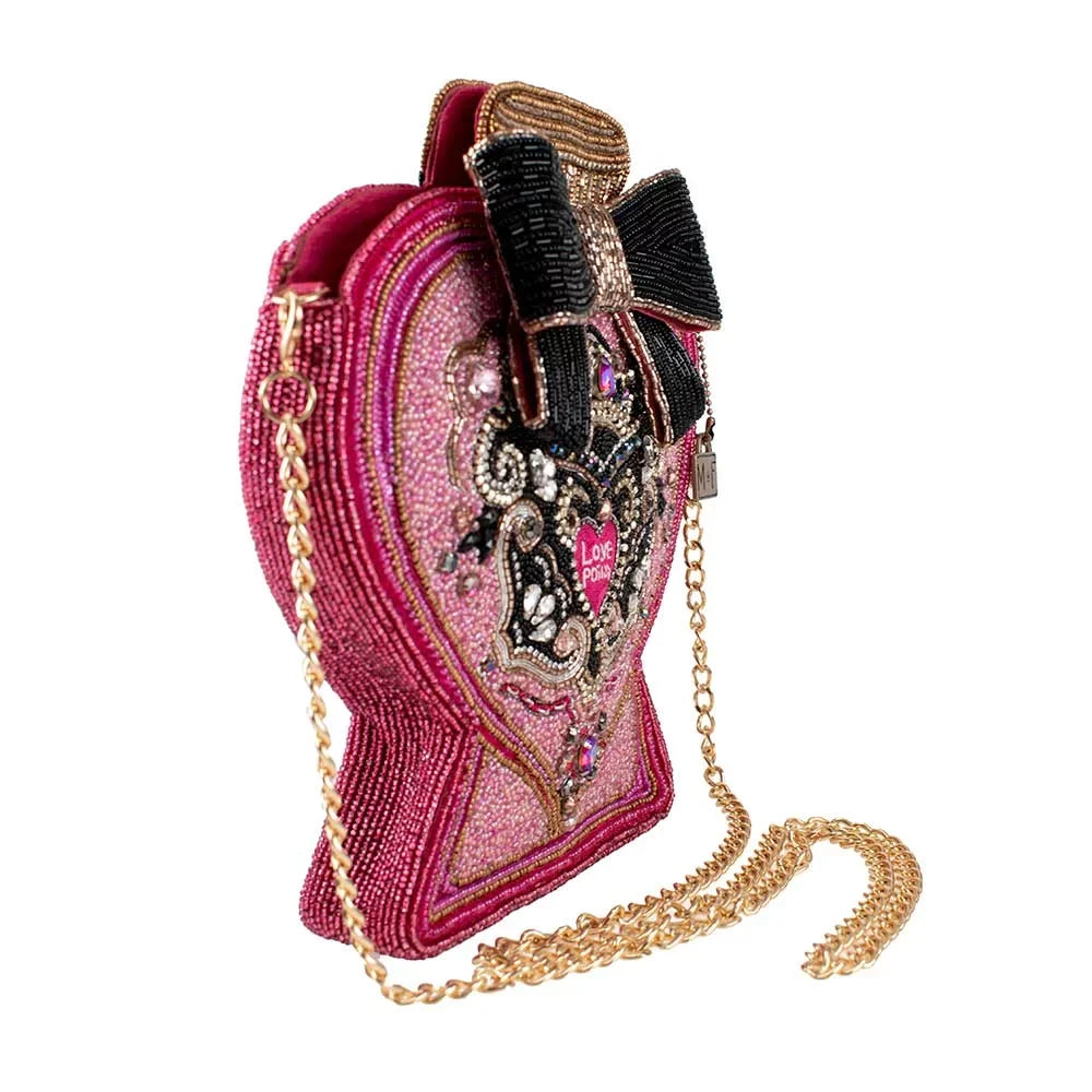 Pink Frances Beaded Bottle Handbag POTION Mary NEW LOVE Purse