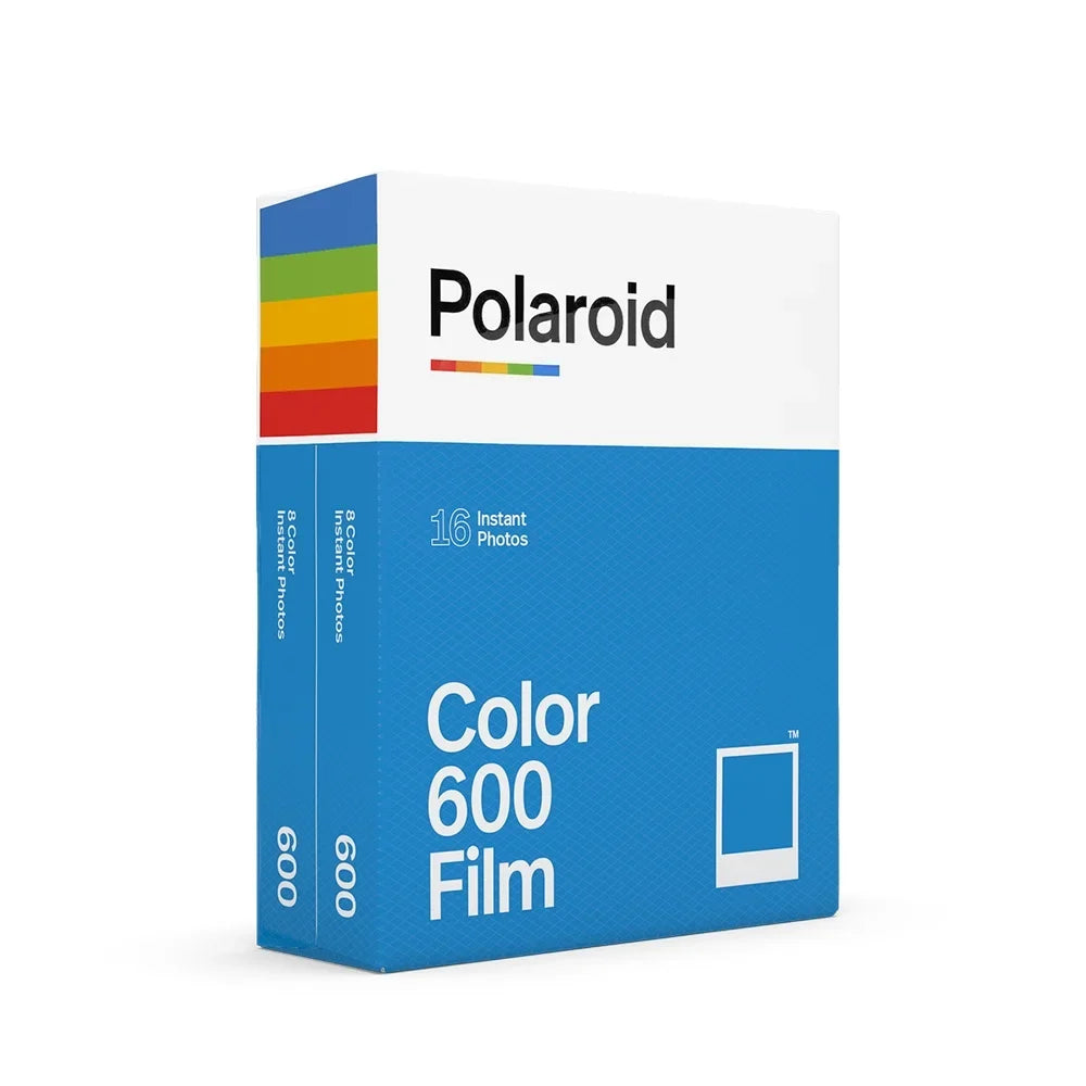 Grey Leather Prints Wide Holds 5" Phobea Color Album + 600 pack + Polaroid 32 Photo Cloth Film for Double Prints- for
