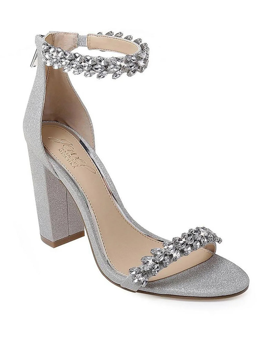 Jewel Heels Womens Mischka Rhinestone Mayra Embellished Badgley