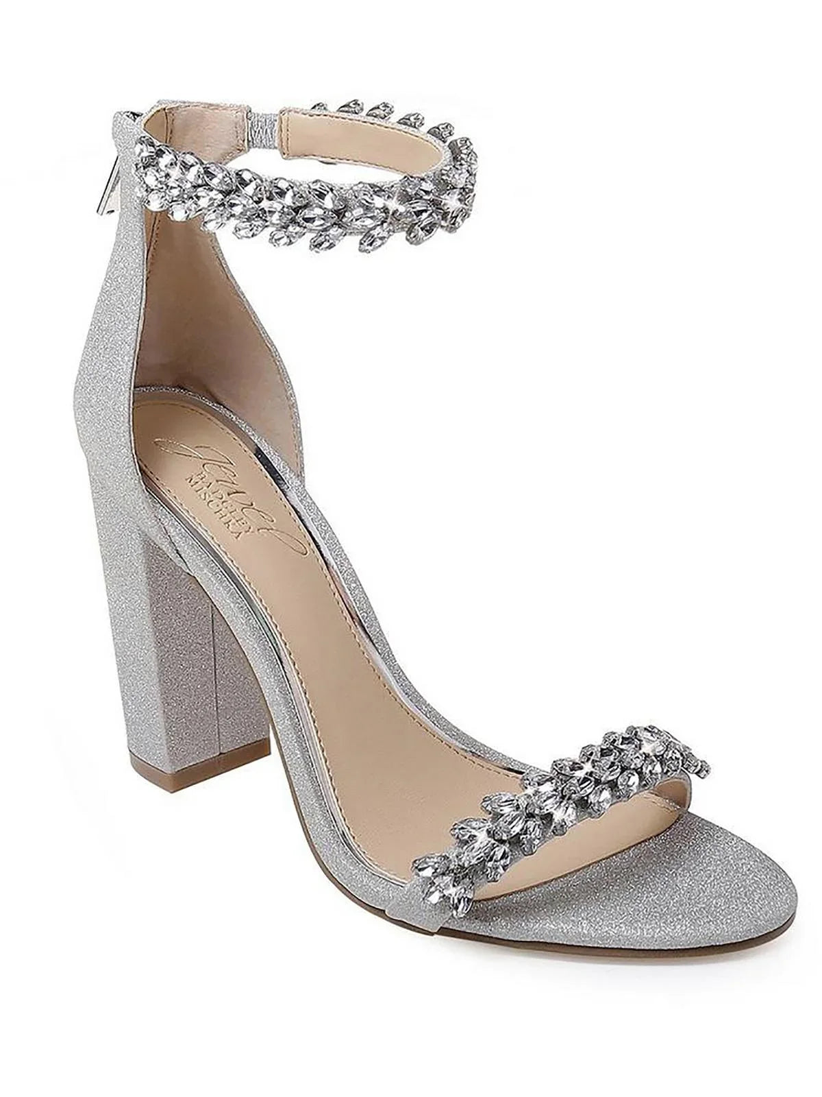 Jewel Heels Womens Mischka Rhinestone Mayra Embellished Badgley