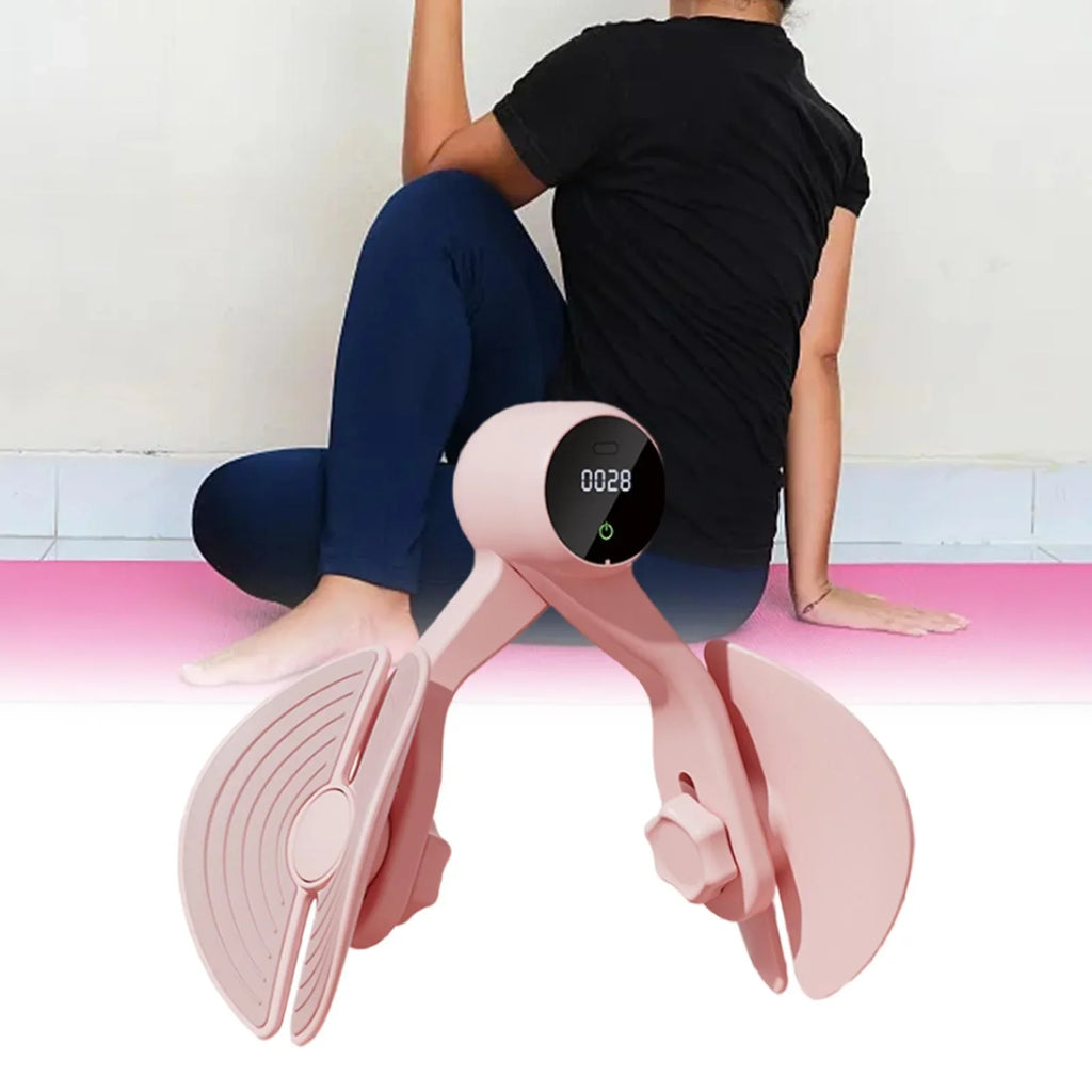 Exerciser Thigh Hip Compact, Workout Exerciser, Home Trainer Leg Hip Machine Muscle Trimmer Gym Counter, Thigh Strengthening, with Inner Thigh Pink