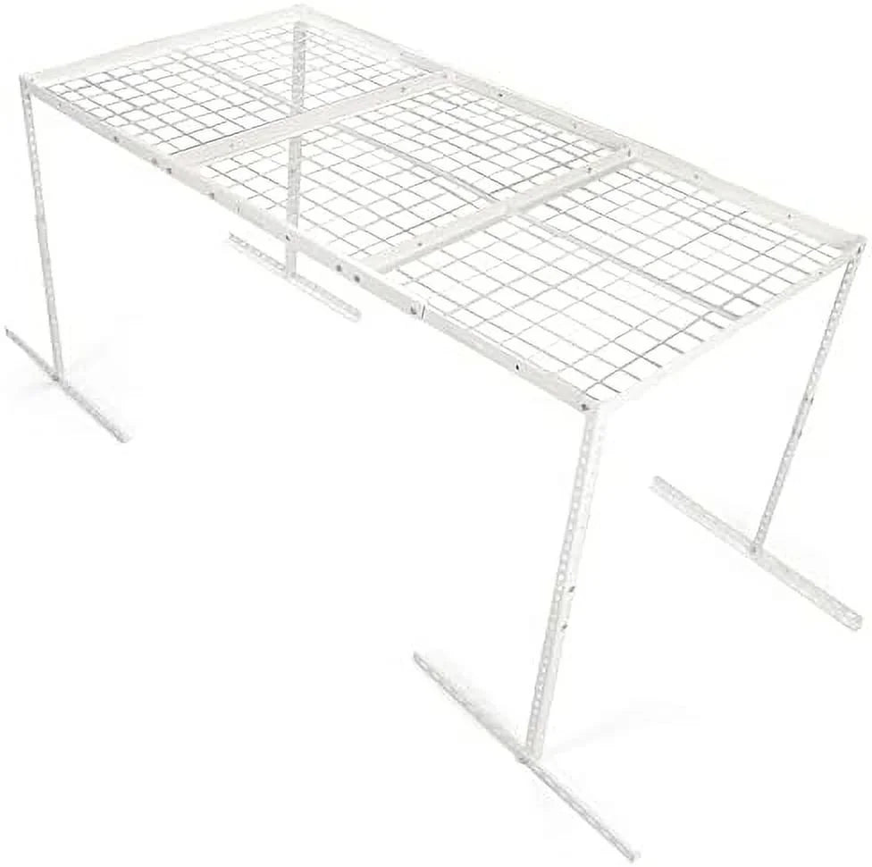 White Adjustable Garage 3X6 Shelf Garage Rack Mounted Ceiling Storage Overhead Racks Ceiling Storage Organization