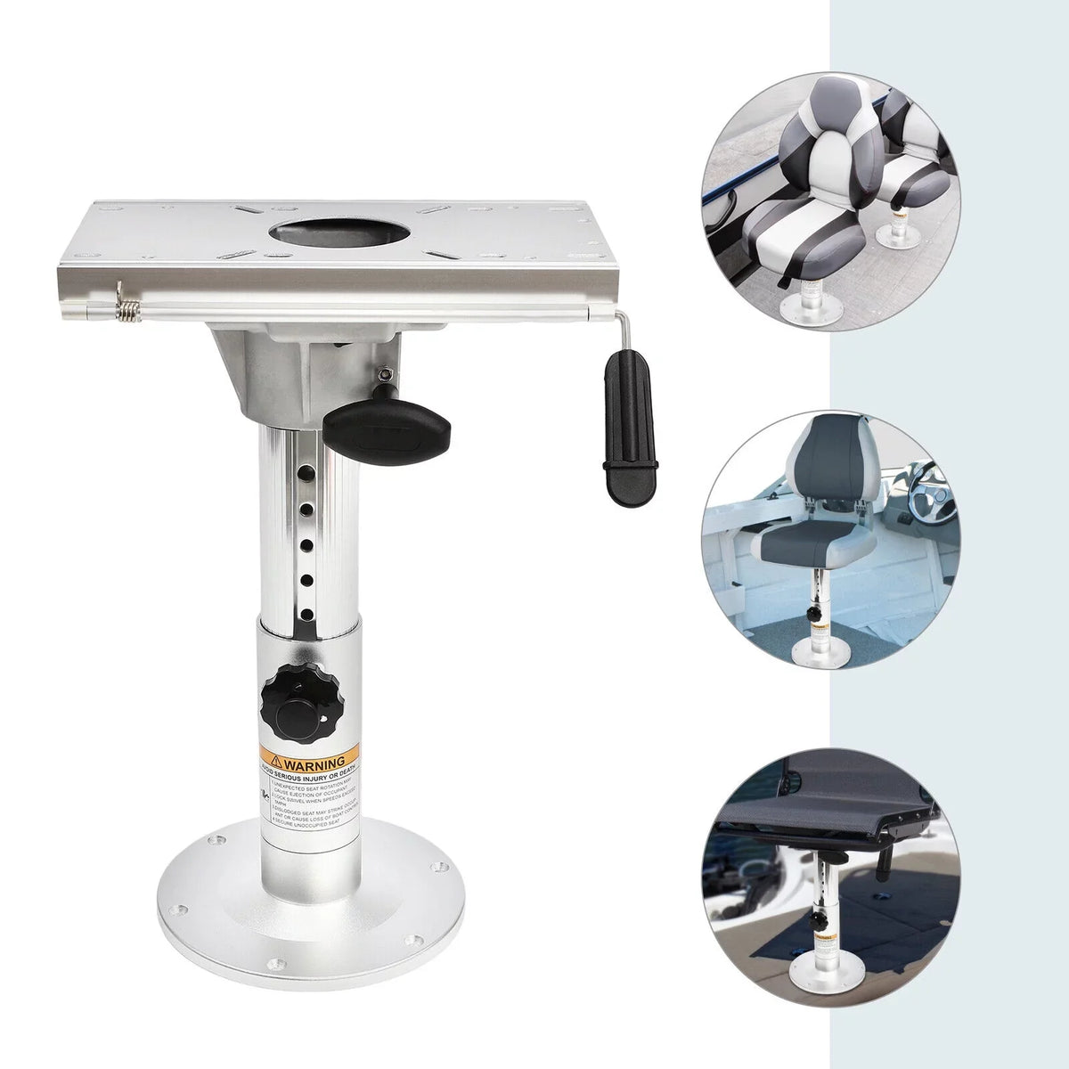Boat Aluminum Height Boat Base Chair Slide Adjustable Alloy Pedestal with Seat