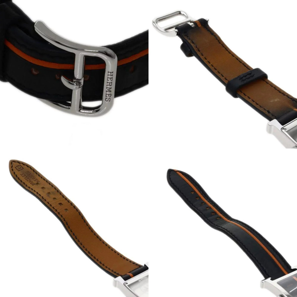 Wristwatch Stainless HH1.210 Hermes (Good) Watch Women's Pre-Owned Steel/Leather HERMES H