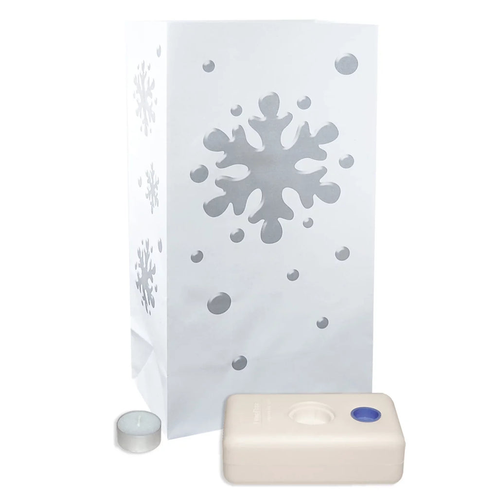Set Candle Snowflake Kit, 12 Luminaria of -