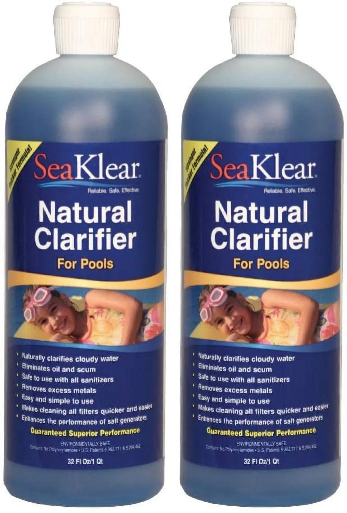 Qt, Clarifier 1 SeaKlear Natural Swimmings for 2-Pack