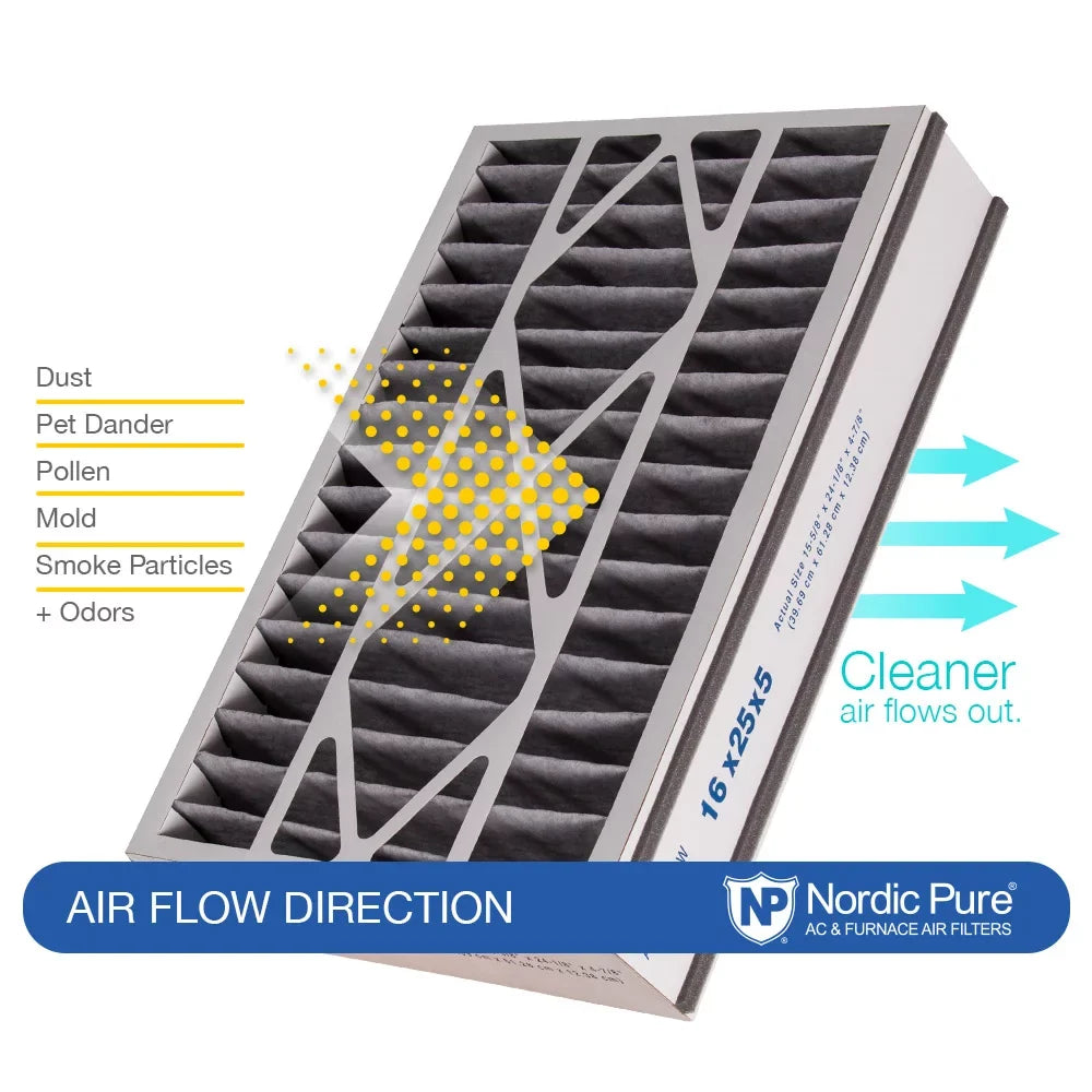 1 AC Air 7/8) Replacement 10 Filter Pack MERV Carbon (4 Plus Bear 16x25x5