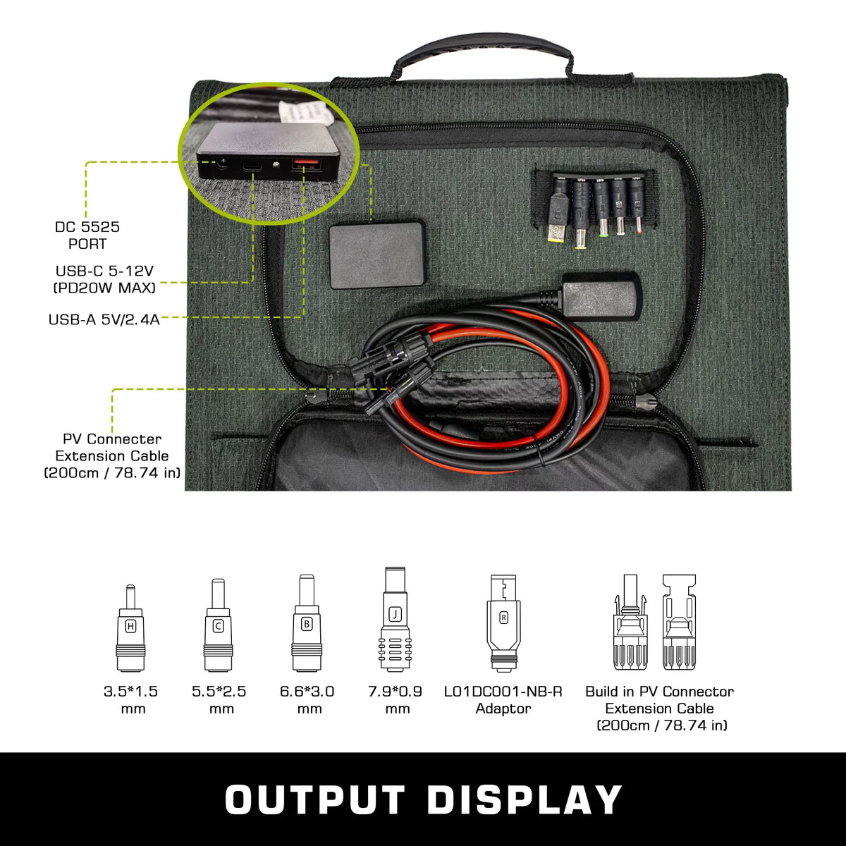 Output Power 110W, Fast Trailer Charging Foldable Segmart and Solar with Devices, Portable Station Camping for Power for USB Car Marine Station PD18W Panel