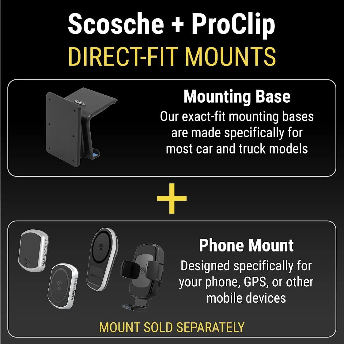 GMC Silverado Sierra Compatible 2020-2023 & Sierra w/ 2019-2023 Only) Mount 1500, ProClip 2500/3500 Base Left-Hand Silverado PC835471 Chevy Trucks Scosche 1500, 2019-2021 (Mounting 2500/3500 Console