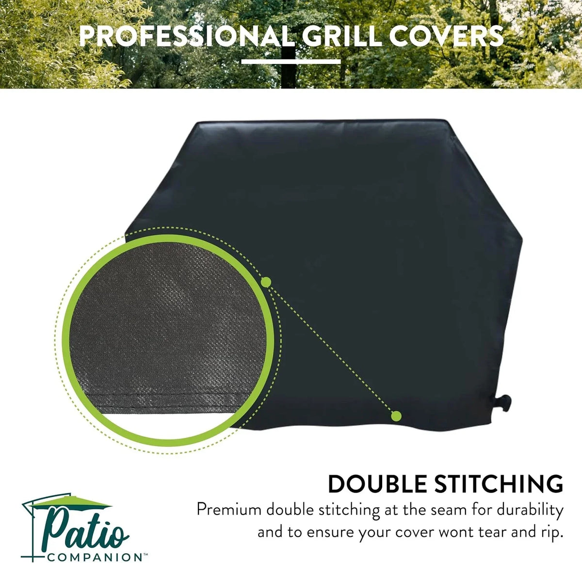 BBQ Broil, Companion 5 King, Resistant, Cover Gas Professional, Char Waterproof Heavy-Grade Weber, Blocking 65 Year Grill for Warranty, and Patio Cover, Broil Weather Black Material, Inch Grill UV