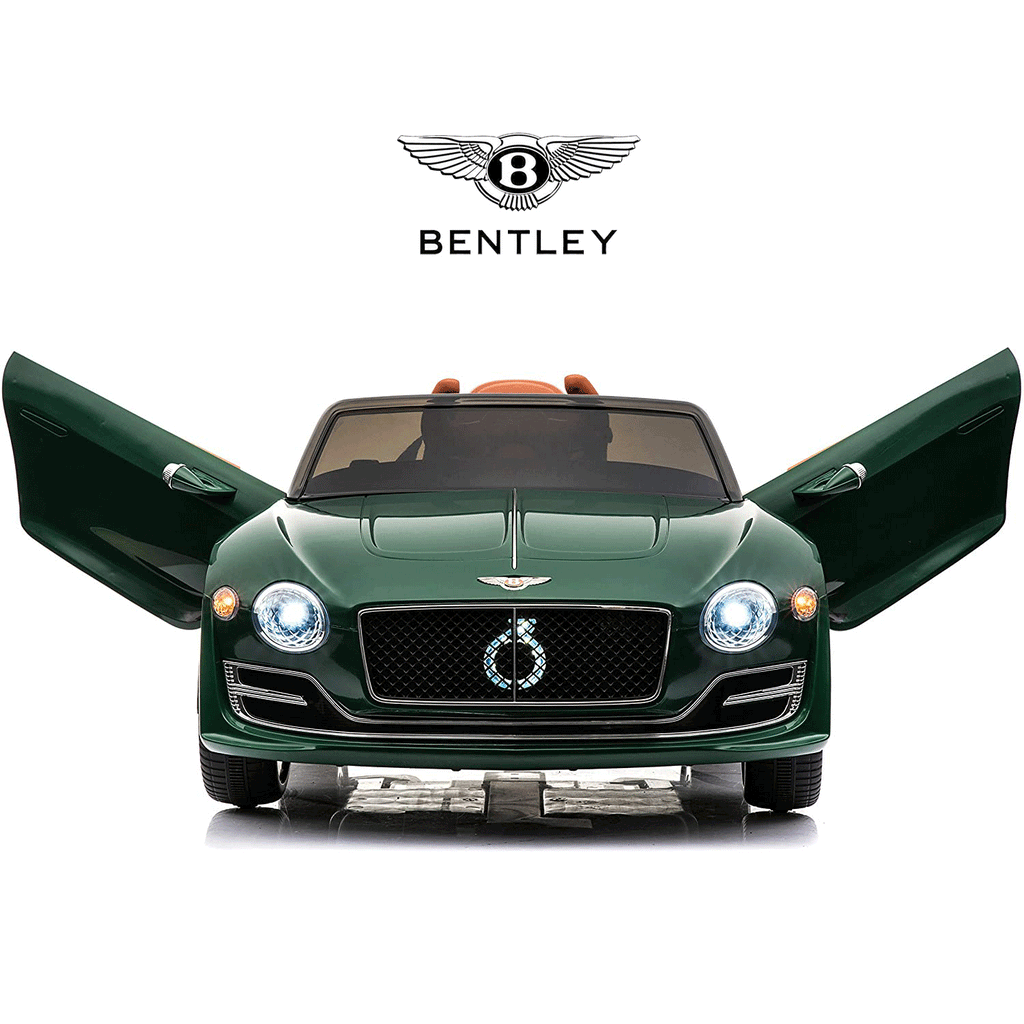 on Age Car Licensed Ride Boys 3+, Official Electric Remote Girls Ride for Music, with Car, Control, Car LISUEYNE on Bentley 12V Green