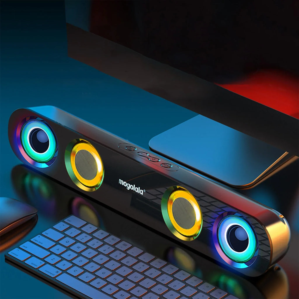 Dual Home Karaoke Desktop Sound Colorful Strip in Bar Speaker Long Tv Sound Wireless Adapter Subwoofer Clearance Sound High Ersazi Power Video Black Speaker Bluetooth