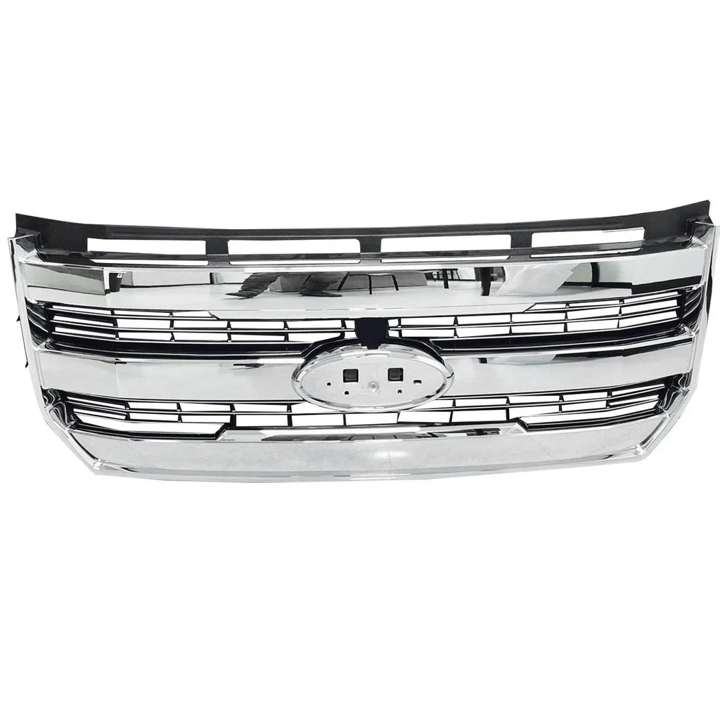 Chrome Front Radiator Bumper W/o For 15-17 FL348200PBS camera F-150 Grille