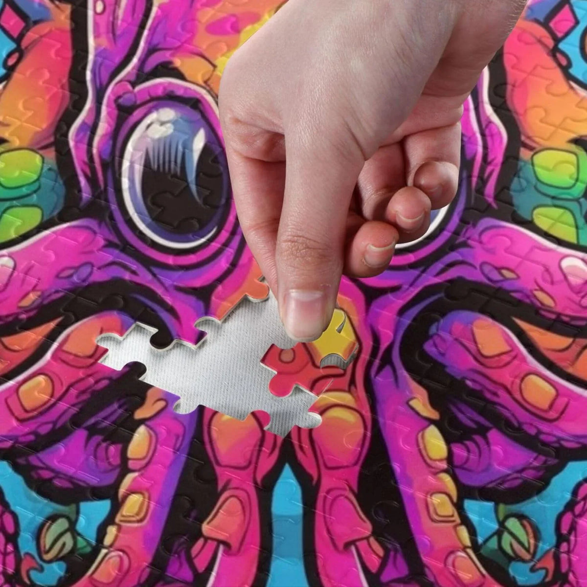 with Storage Octopus to Picture Easy Zigsaw Pieces, Reference Solve and Bag 1000 Jigsaw Eyes Big Puzzle