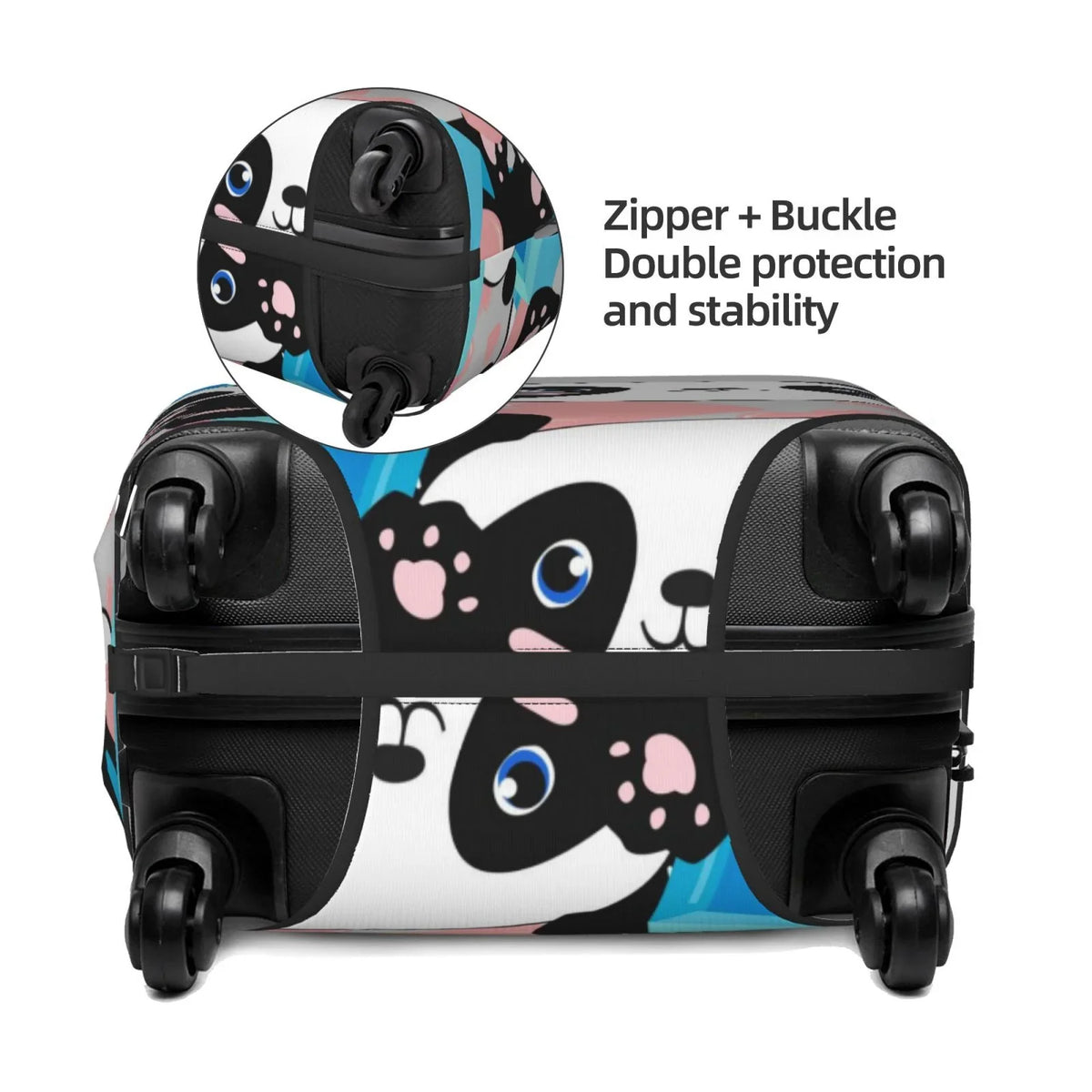 Luggage Looking Luggage Your Protector Panda Cute Suitcase Haiem Anti-Scratch New Cover,Durable, Pink Medium - Technology Washable Keep Hearts With