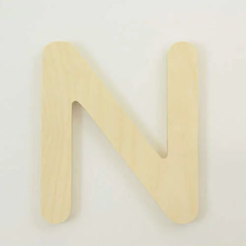 | Baltic Inch Made Package Gotham Birch USA Rounded 1, 18 Case & 1" Wood Art Upper in Craft of In Thick Project, Font The For | Letters "N" X