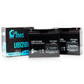 Battery Universal Lead 2x AGM, Sealed Acid Replacement SLA) Battery / (12V, Portalac Compatible 18Ah, - GS T4 18000mAh, Pack PX12180 - UB12180 Terminal,