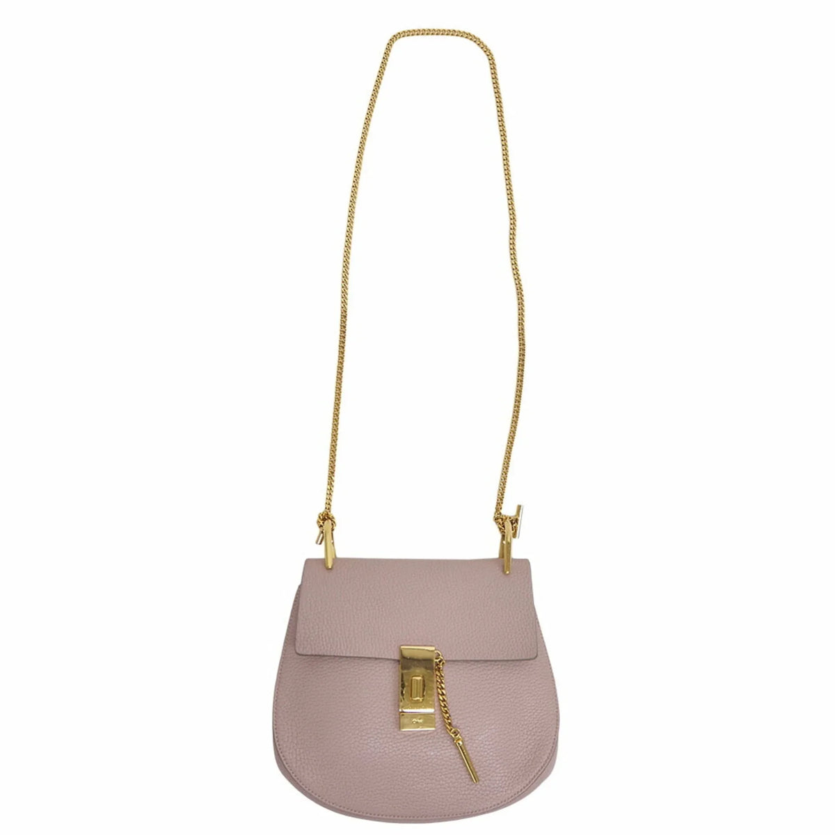 Chain 3S1031-9 Shoulder Chloe (Good) Chloé Drew Leather Pre-Owned Bag Ladies Pink