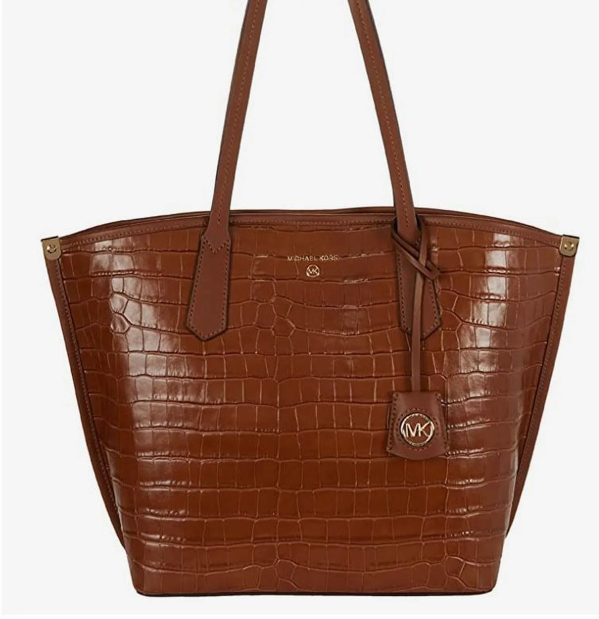 Tote Croc Chestnut Embossed Kors - Large Michael Jane Leather