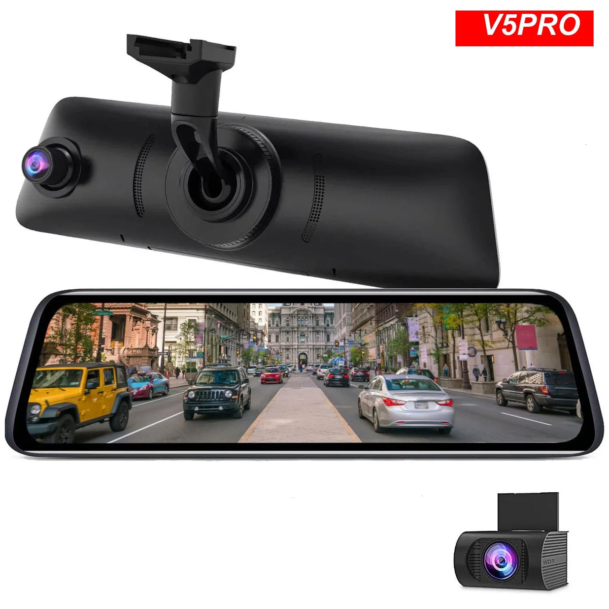 Cam, Vision Screen Car PRO) Camera Backup OEM Dual Mirror Look Camera(V5 Super Camera Rear Dash View 1080P Monitor Night 9.35'' Auto-Vox Touch Mirror
