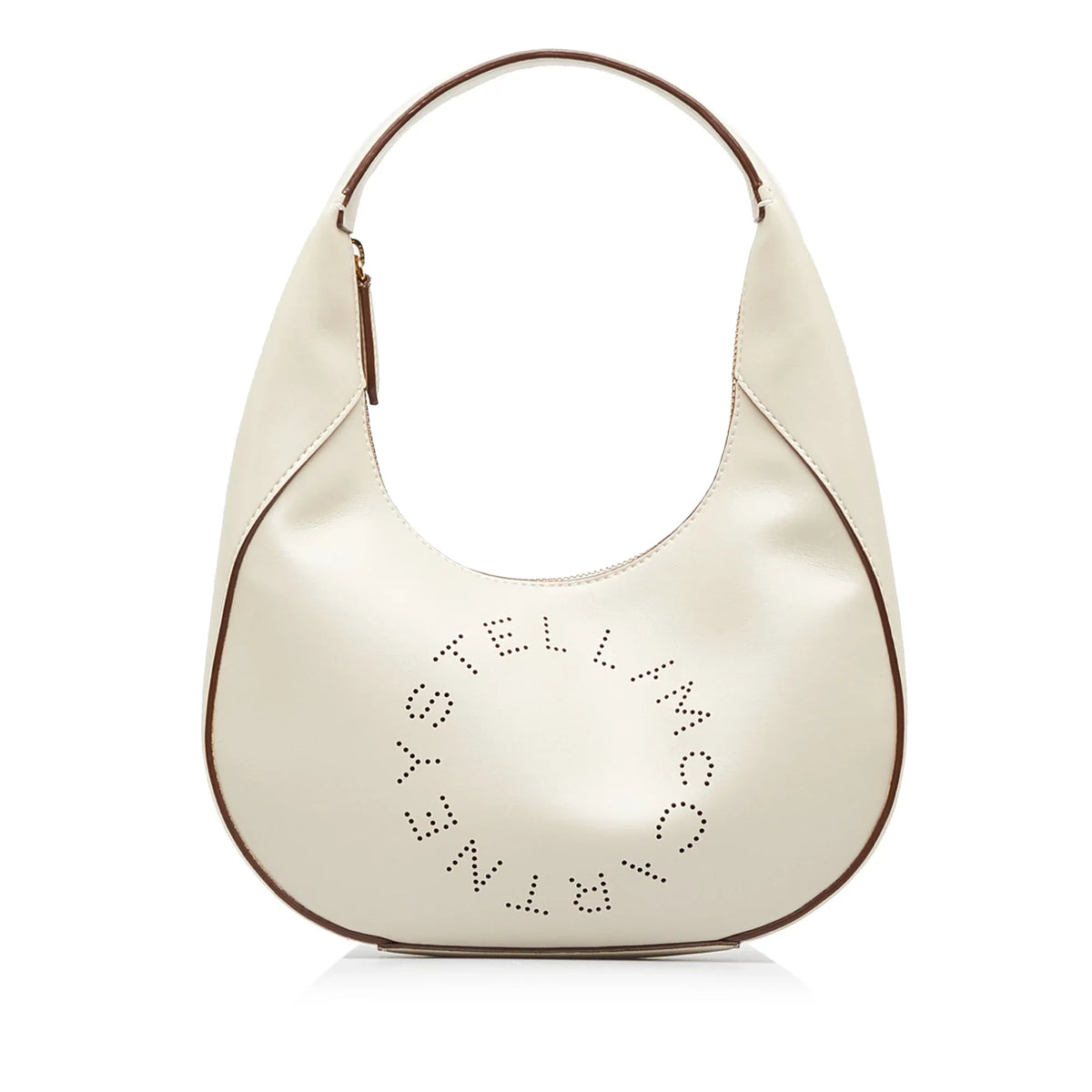 Polyester Linea Logo (Good) McCartney Shoulder Vegetarian Unisex Stella Fabric Authenticated Brown Pre-Owned Bag