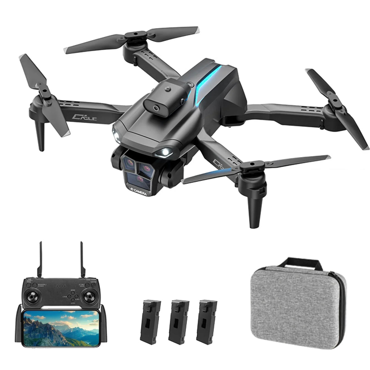Battery Bag 5GWiFi Trajectory Front Follow 3 Flight Camera Bottom Camera 4K 2 Package Avoidance Control Gesture with Flight 3 Photography Storage Obstacle Meterk Camera Remote FPV