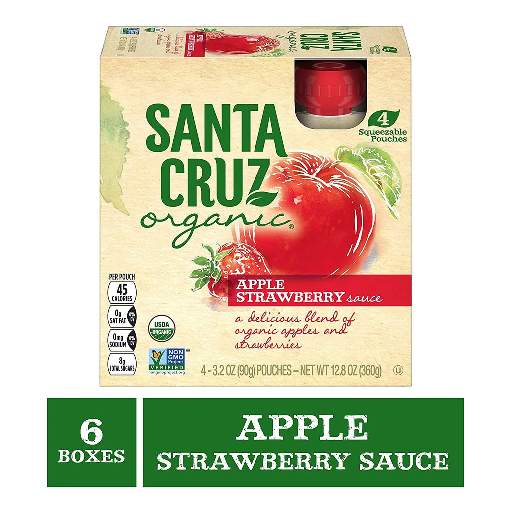 of Apple 4 2 Santa Apple -- Sauce Organic® Pouches Strawberry Cruz Pack