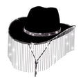 Street Hat Beach Unisex Strap Hat Men Segolike for Festivals Chin Cowgirl Camping Backpacking Black Hat Lightweight Sun Sun with Sunhat Cowboy Protection