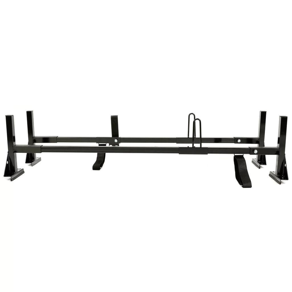 Kojem Vans Rack GMC Rack for Adjustable Roof Steel Savana Mount 68"-75" Ladders Carry 2 Ford Bars Universal Full-Size Express E-Series Chevy