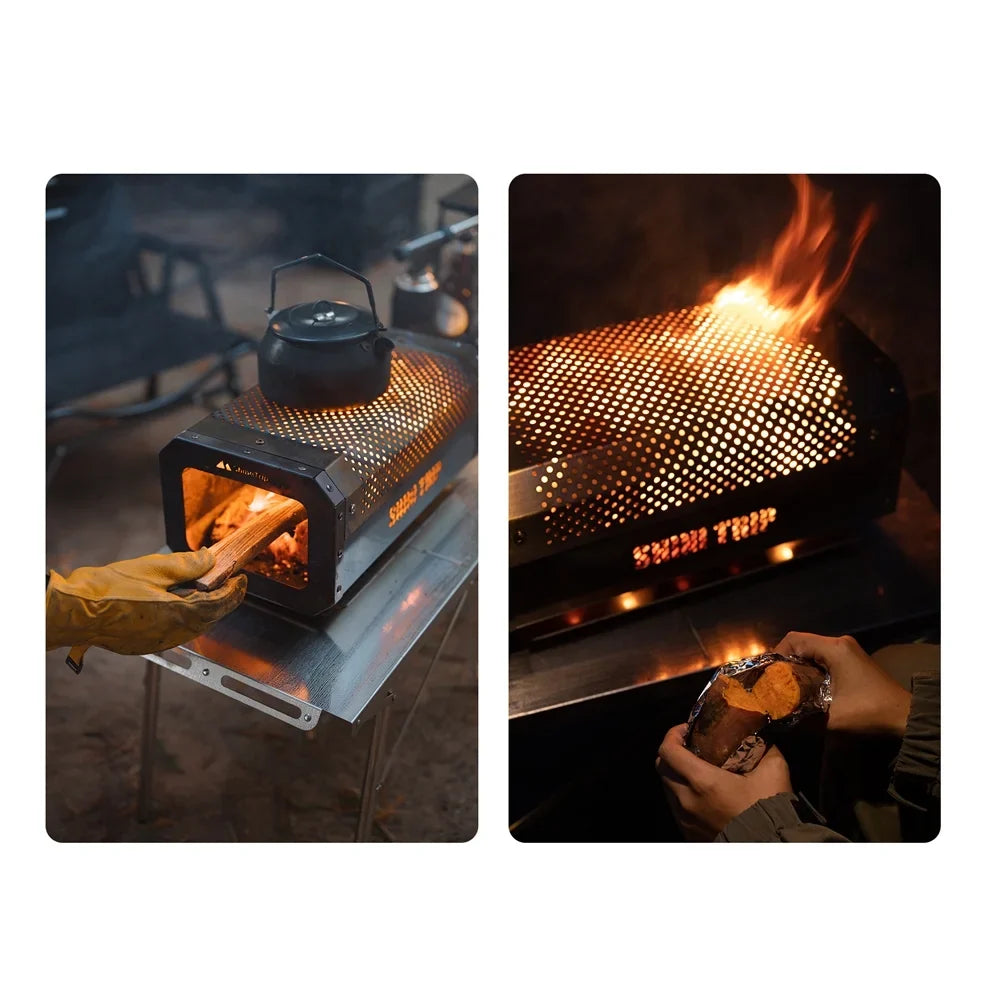 Stove Campfire Stainless for Steel Cooking Outdoors, ShineTrip Grill Heating