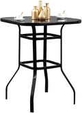 Bar Aretha Modern With Metal Finish Glass Designed Table