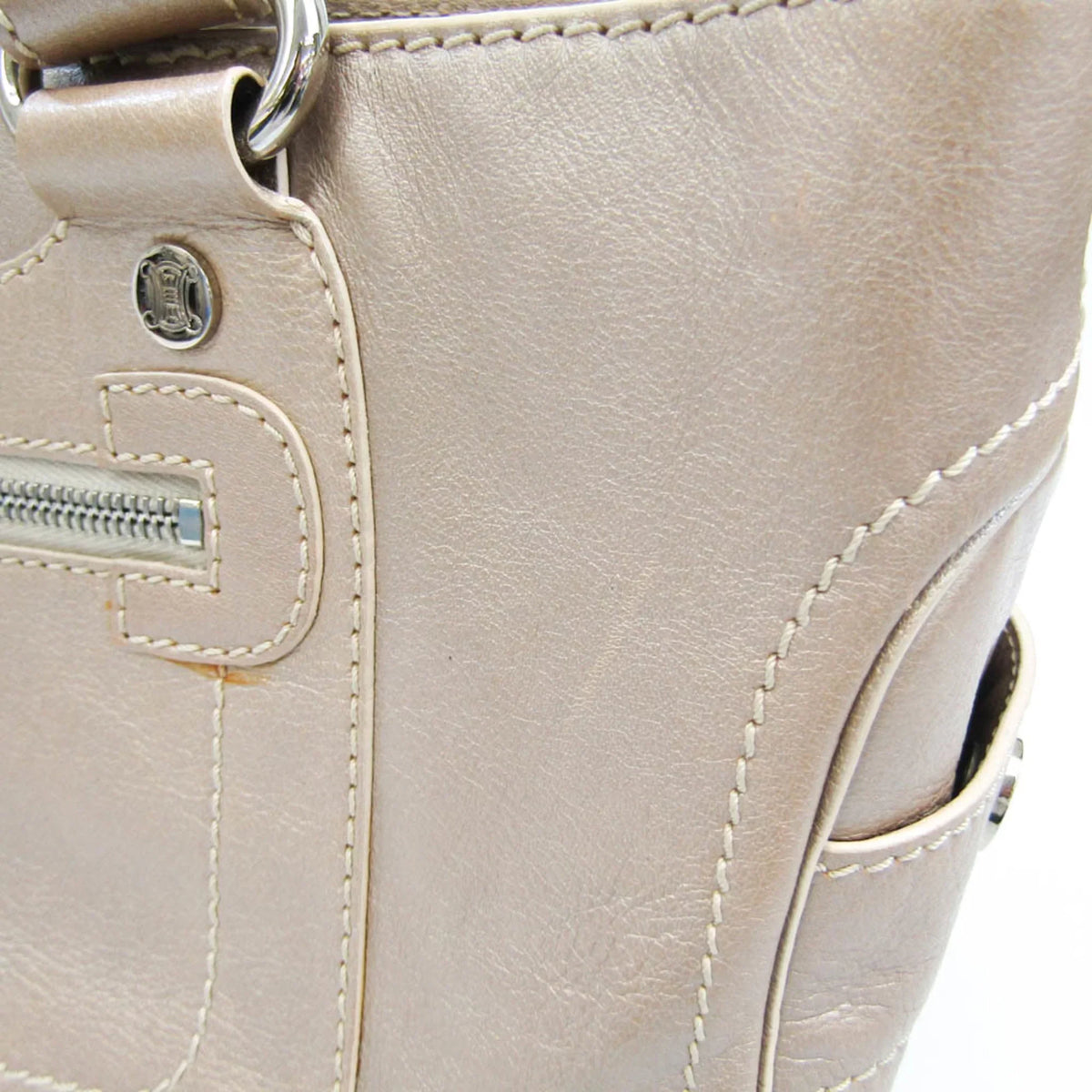 Handbag Celine Beige,Champagne Pre-Owned Boogie Leather Women's (Good)