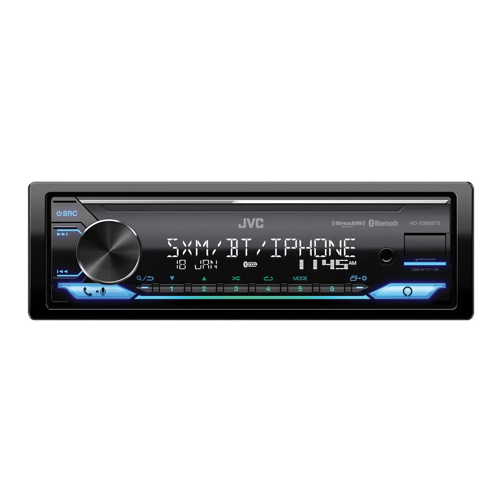 KD-X380BTS Bluetooth, Alexa Media Built-in, JVC Receiver Digital and Car Unit, In-Dash SiriusXM Single-DIN Ready with KD-X380BTS
