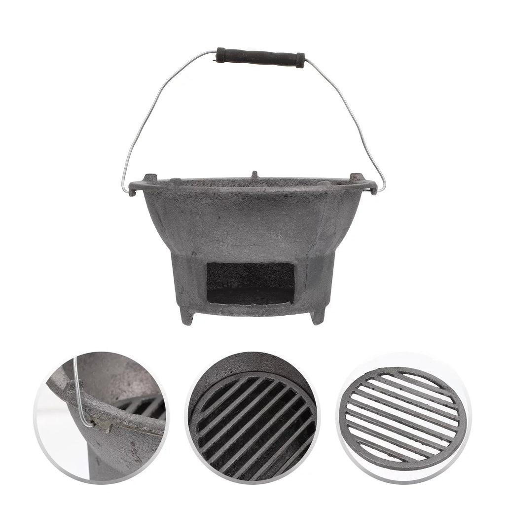 Cast Stove Barbecue Outdoor Charcoal Barbecue BBQ Camping Stove Tool Iron