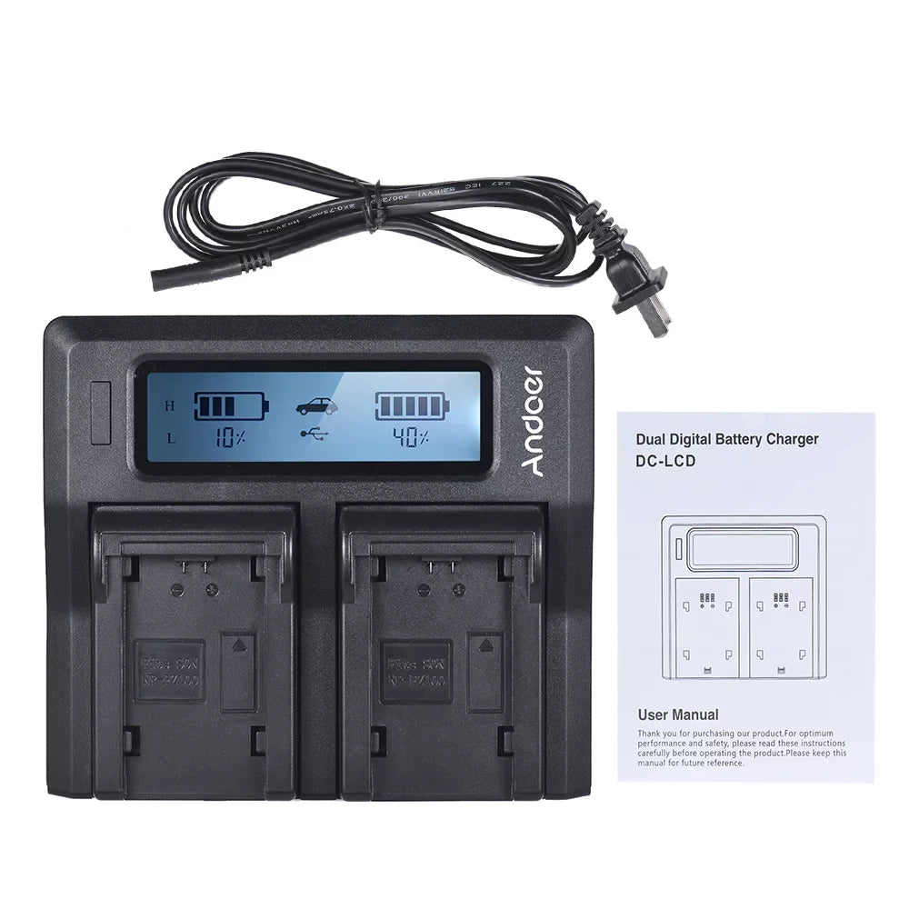 Battery A7RIII Andoer Sony NP-FZ100 for Channel A9 LCD Camera Dual Models A7SIII A7III Replacement