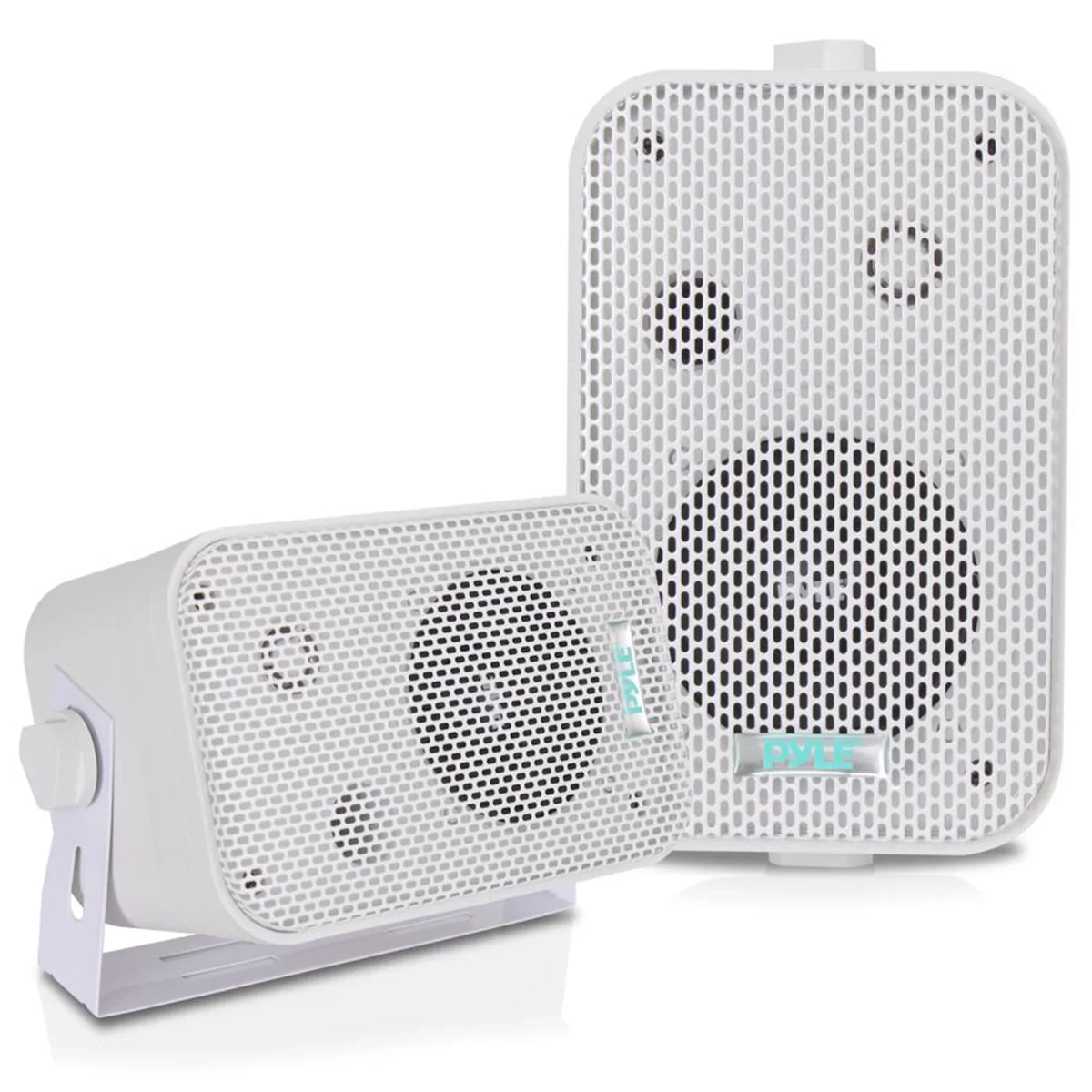 50 with System Bundle Speaker Gauge Theater FM Receiver Amplifier 16 300W Pyle Compact USB Wireless 200W Feet White Waterproof Radio Combo 4x Bluetooth Wire Speakers, 3.5" Home Indoor/Outdoor