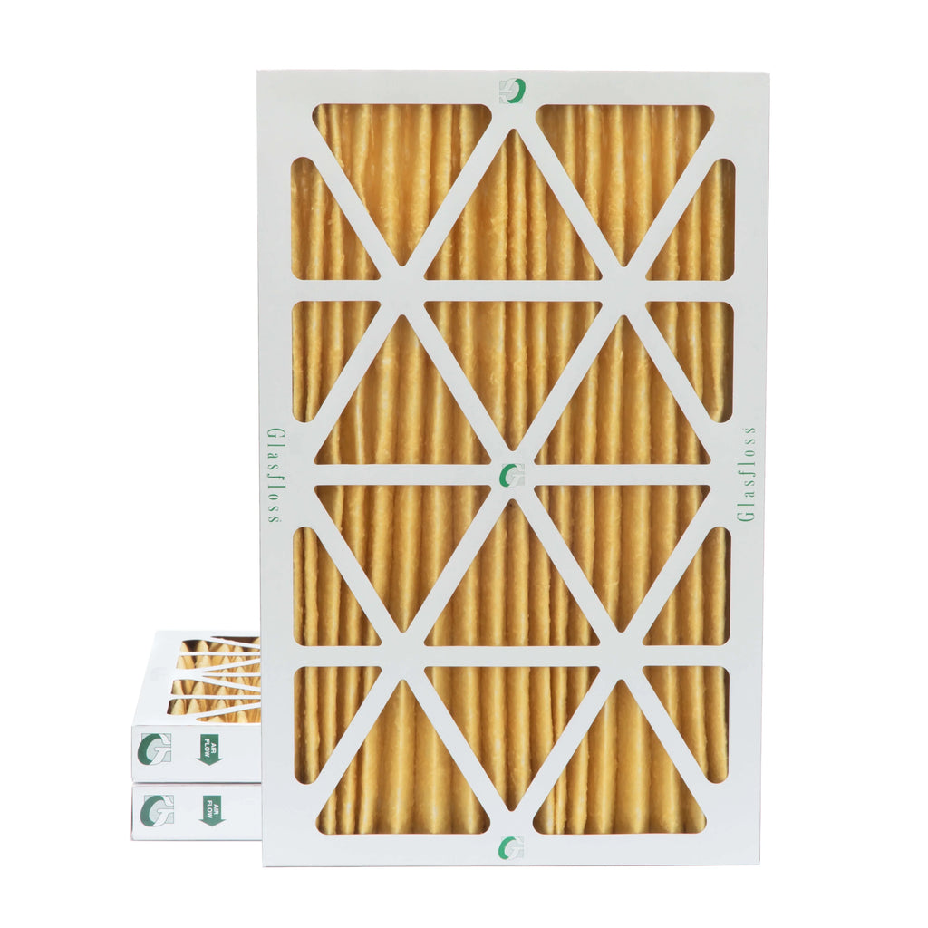 Filters 12x20x2 Size: x 11 Actual Air 3 Inch Pleated by 1-3/4 Pack MERV 11-1/2 of 19-1/2 Glasfloss. x 2"