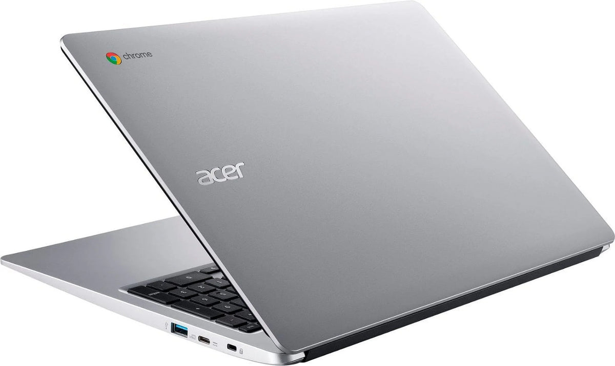 Chromebook 4GB Acer Chrome 5, OS, 15.6" + Accessories HD LPDDR4, Bluetooth, with Laptop, Tigology Display, Sleeve 315 Silver Intel Battery Life, 64GB Long eMMC, Celeron N4020, Wi-Fi